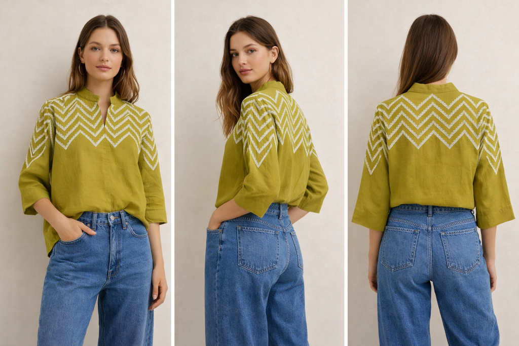 Olive Green Short-Top for Women