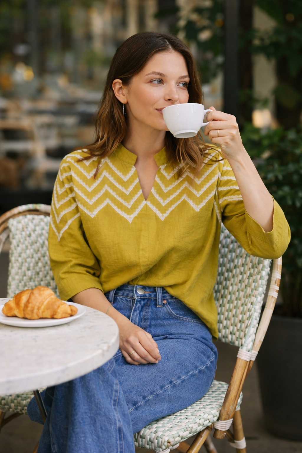 Olive Green Short-Top for Women
