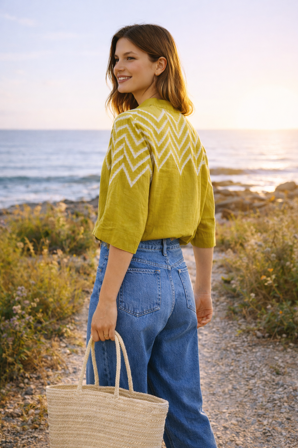Olive Green Short-Top for Women
